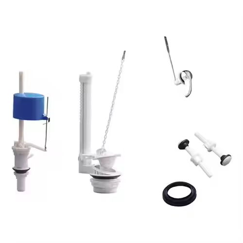 Toilet Flush Valve Plastic Mechanism With Flapper Anti Lock Braking Device