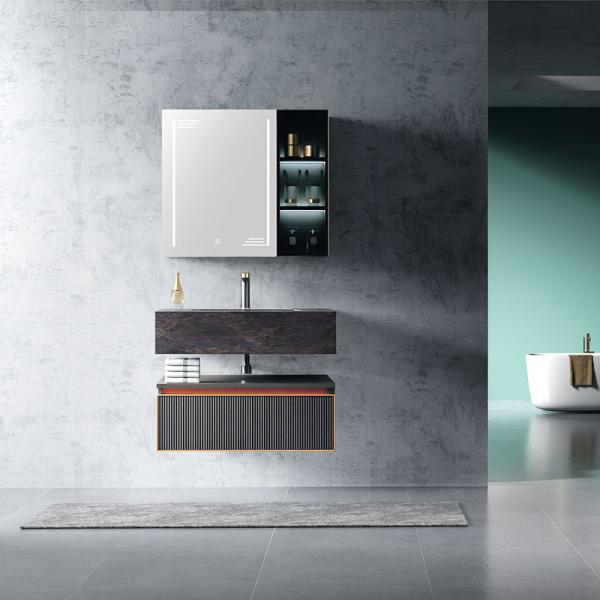Hot Sale Modern Style Single Mirror Vanity Sink Bathroom Storage Cabinet Bathroom Vanity