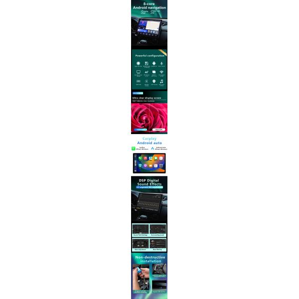 12.9 Inch Android Car Mp5 Player Intelligent CarPlay Large Screen Car Navigation GPS