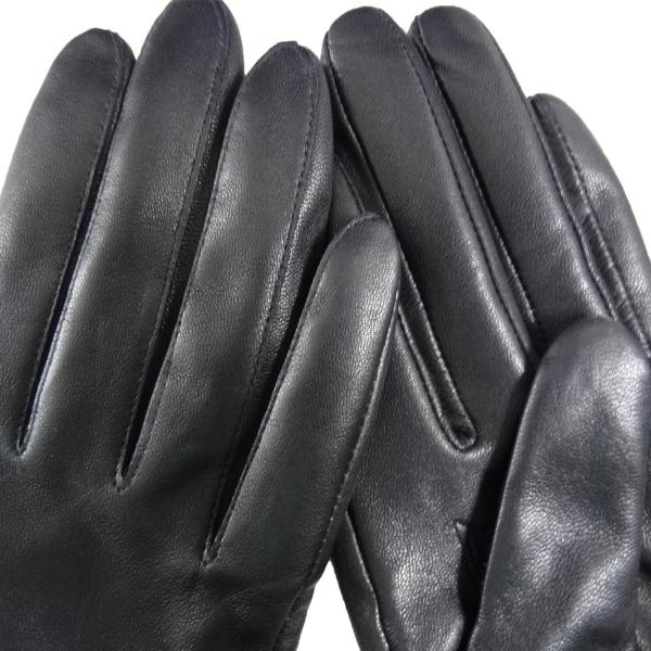 Sheepskin Womens Soft Leather Gloves Wool Lined Fox Fur Leather Gloves