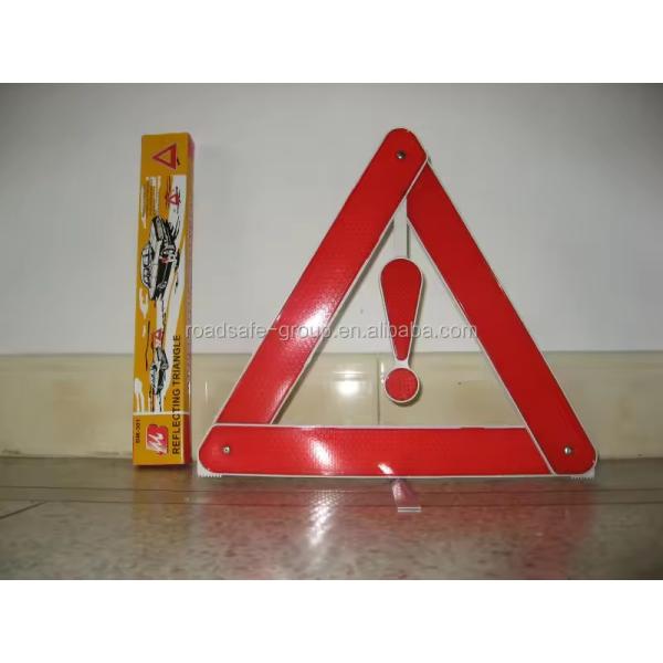Portable Motorcycle Warning Triangle Side Road Emergency Triangles For Trucks