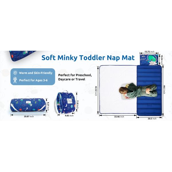 Toddler Skin Friendly Nursery Nap Mat Cotton Nap Mats For Preschool