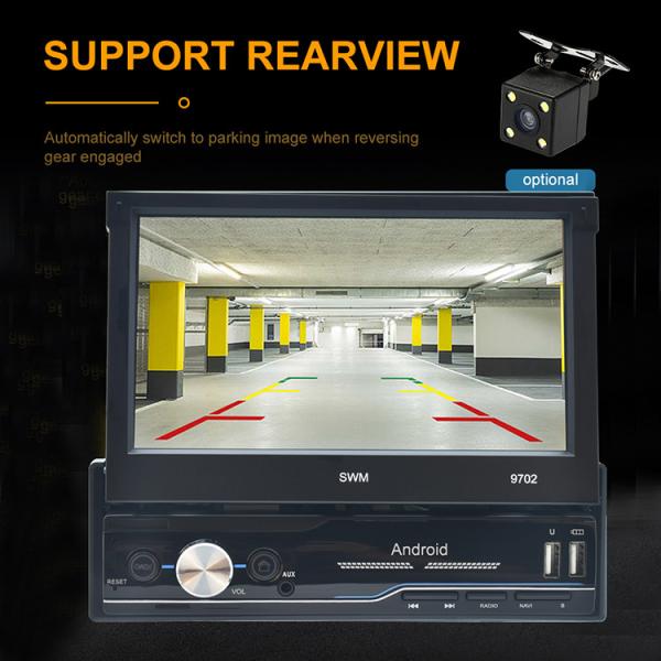 Manual Retractable Screen Car Stereo AUX IN ROHS 7 Inch Retractable Car Stereo