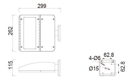 100 - 130 Lm/W Commercial LED Wall Pack Lights / Led Wall Pack Security Lighting