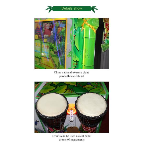 Cute Amusement Game Machines / Tambourine Tribe Child - Parents Interactive Hit Drum Game Machine
