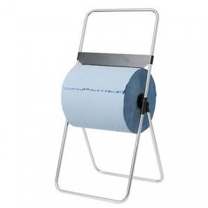 Industrial Steel Stand Alone Toilet Paper Dispenser Equipped With Serrated Cutting Edge