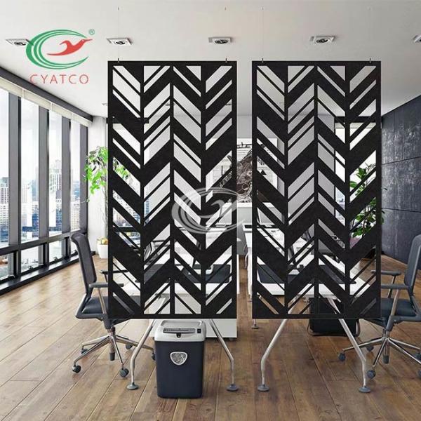 Carving Polyester PET Acoustic Board Hanging Screen Harmless Multicolor