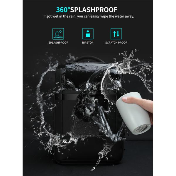 Fashion Office Briefcase Bag For Men Business Travel Laptop Full Open RFID Black