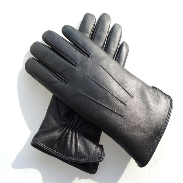 Classic Genuine leather Hair Sheepskin Men Lamb Fur Lined Women Winter Gloves
