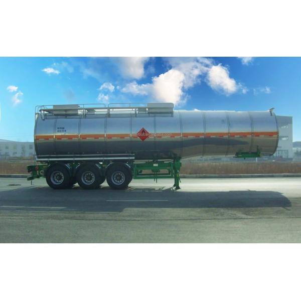 40000L 30t Insulated Aluminum Tanker Semi-Trailer 3 Axles for Organic Chemical of Dibutyl 