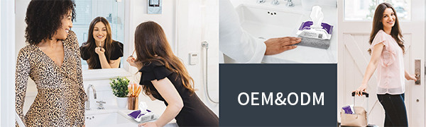 25 Count Fragrance Free Makeup Wipes Skin Care Non Comedogenic Face Wipes Customized