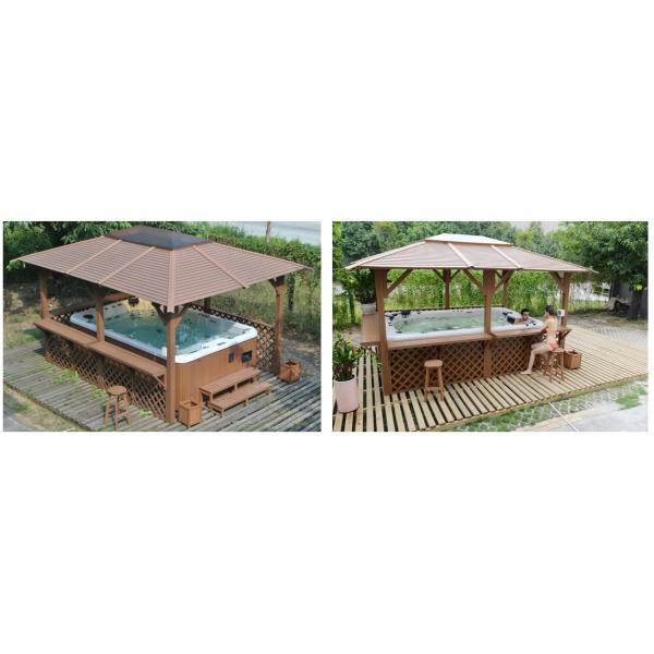 4.8 Meters Acrylic Swimming Pool Outdoor Swim Spa With 2 seats Hot tub 5