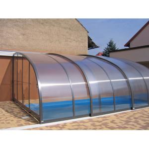 Cheap 4mm Aluminum Polycarbonate Swimming Pool Cover Telescopic Sunroom Enclosure Bronze wholesale
