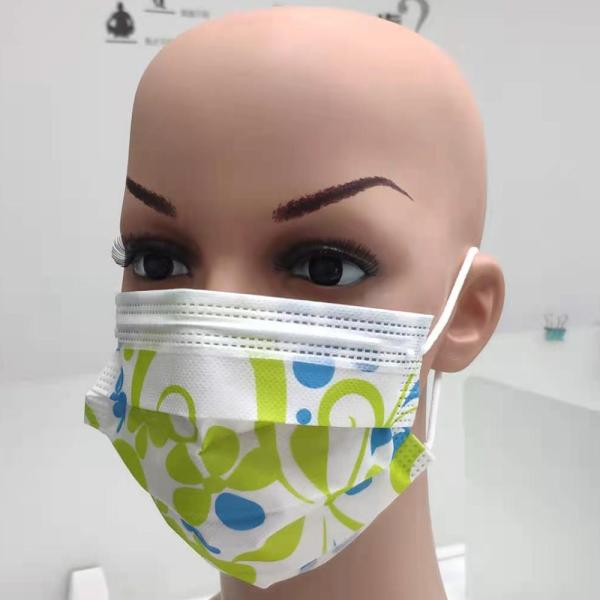 S&J 3-Ply Fashion Disposable Printed Face Mask Respirator Nonwoven Multiple Vibrant Colors Kids Friendly ASTM F2100 LEVEL3