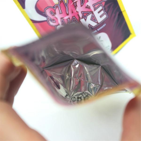 Mylar weed Bags Weed Bag Aluminized Three Side Sealed Zipper Stand Up Bag For Packing Marijuana