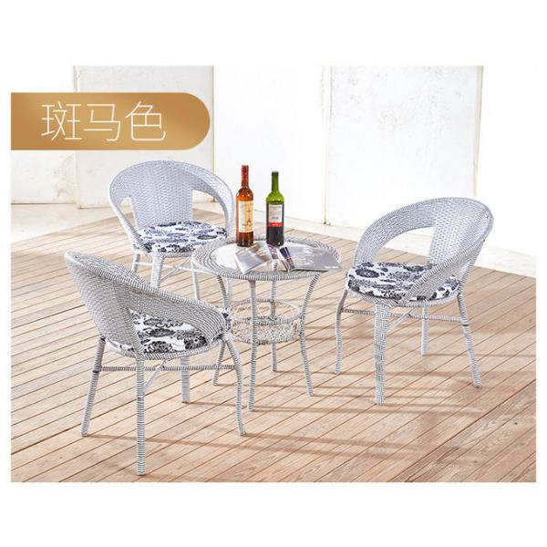 PE Rattan Outdoor Stalinite Dining Table And Chairs Set Customized