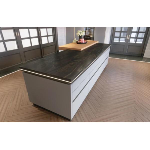 Ultima Edge Cold Metal Industrial Style Kitchen Cabinets With Dual Space Design