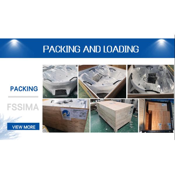 2 Person Outdoor Hydrotherapy Whirlpool SPA Bathtub 1560mm Blue Glass