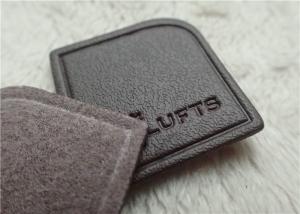 Cheap Nigger - Brown Veined Embossed Leather Patches High Frequency Brand Logo Sewing On Garment wholesale