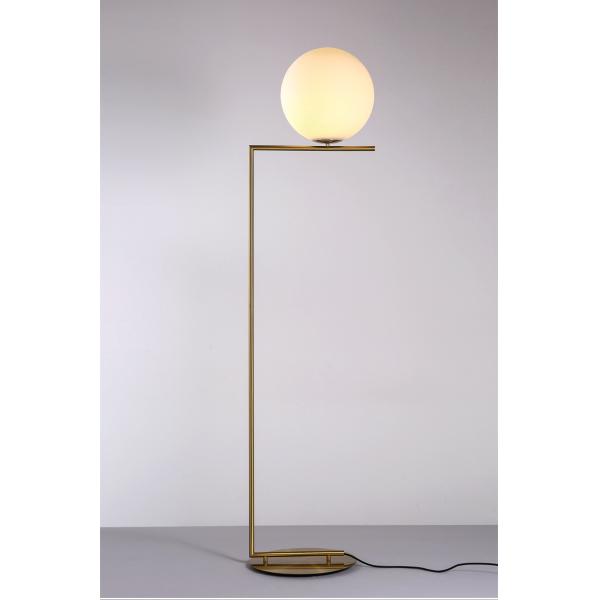 Modern minimalist floor lamp living room bedroom bedside vertical lamp milk white glass ball floor lamp modern vertical