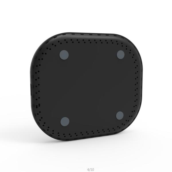 Small Black 10w Wireless Charger , OCC 1.67A Fast Wireless Charging Pad