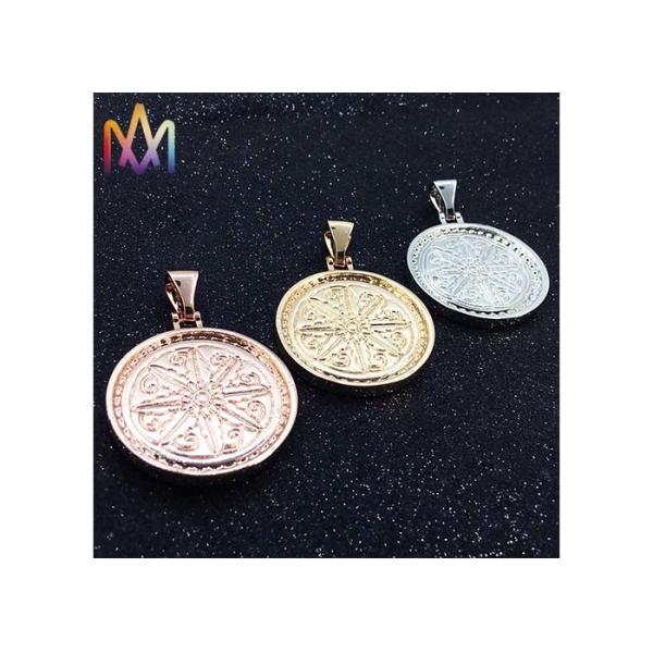 Round Photo Frame Diamond Pendant DIY Jewelry Charms