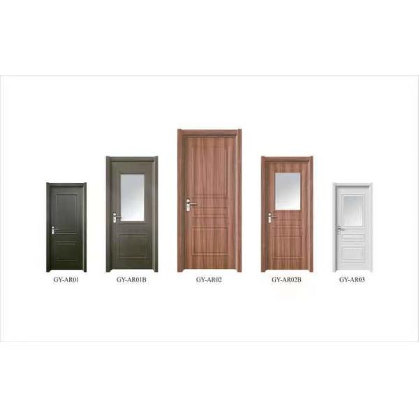 ISO9001 CE MDF Black Interior Armored Front Doors For Home