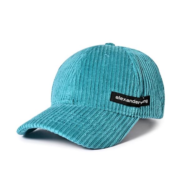 Wale Corduroy Outdoor Baseball Caps 60cm Winter Fabric Blue Color