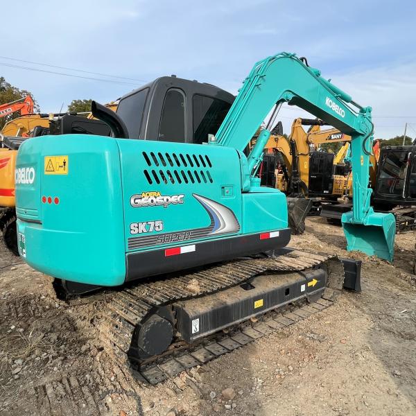 Construction Sk75 Second Hand Kobelco Excavators Digger 7T Used Mini Excavator