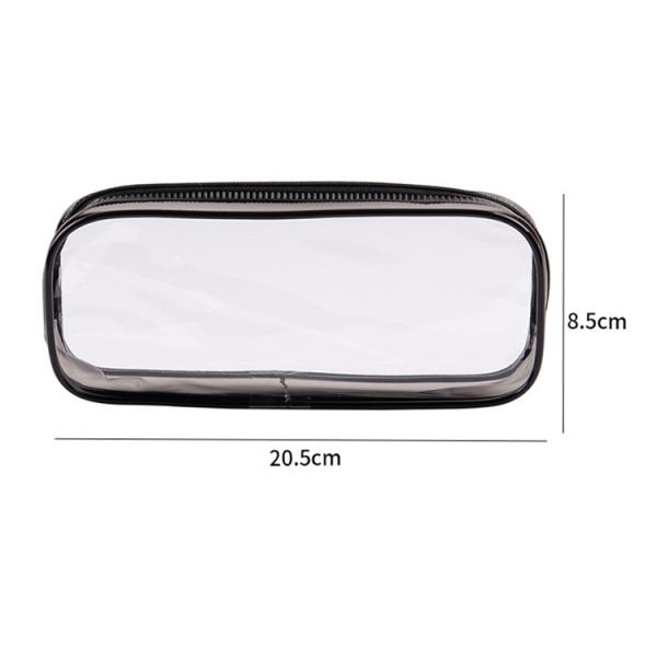 Boys or Girls 19*7*4.5cm Clear Exam Pencil Case with Zipper and 2022 at Office School