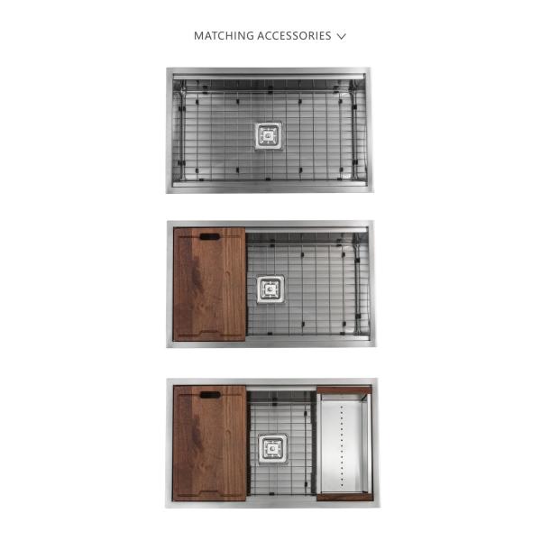 16 Gauge Workstation Sink , Brushed Single Bowl Drop In Sink