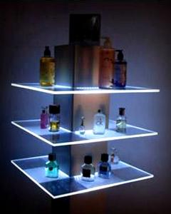 Cheap Custom liquor displays stand with led light, acrylic light box display, wine display shelf wholesale