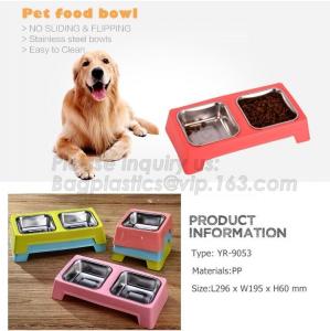 China FDA certified Dog Bowls, Stainless Steel Dog Food Bowl with No Spill Non-Skid Silicone Mat for Feeding Dogs Cats and Pet on sale