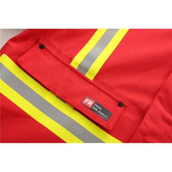 330gsm Concealed Front Zipper Fire Protection Clothing , EN11612 Flame Resistant Apparel
