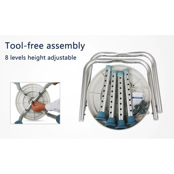 The Surface of The Chair Can Rotate 360 Degrees Circular Plate Swivel Bath Chair with Adjustable Height