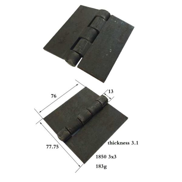 Welding hinge butt hinge BH615, size 3X3"