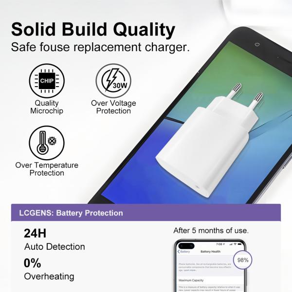 20W 30W Mobile Phone Charger Power Adapter USB Type C Portable Phone Charger For Samsung IPhone Fast Charger