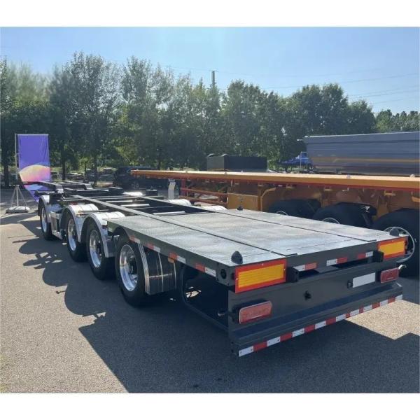 Q345B Steel 4 Axles 40 Ft Container Transport Skeletal Chassis Semi Truck Trailer