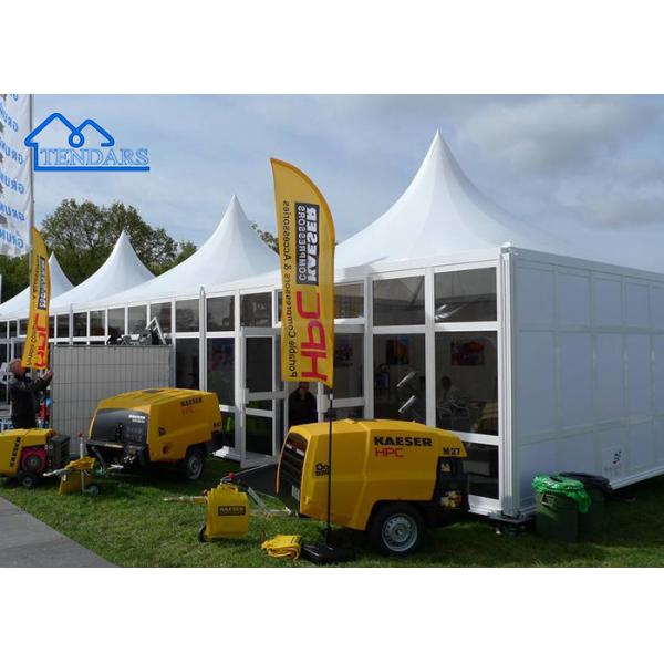 Pavilion Canopy Pagoda Aluminium Waterproof Event High Peak Tent With Glass Wall For Resort