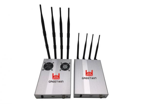 Quality 4 Antennas GSM 3G Full Band Smartphone Jammer with Optional Jamming Range for sale