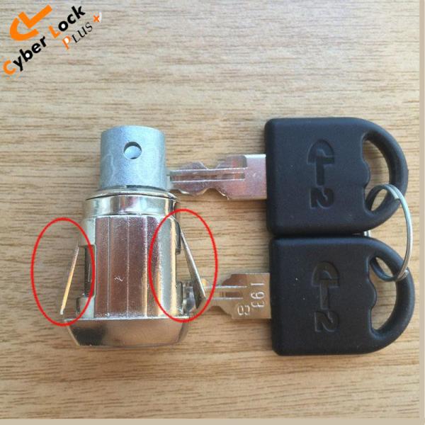 Plastic Key Cap Chrome plating Black Metal Cabinet Locks
