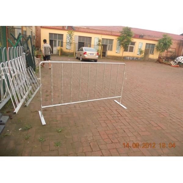 Metal Crowd Control Barricades , Steel Crowd Barriers For Construction Sites