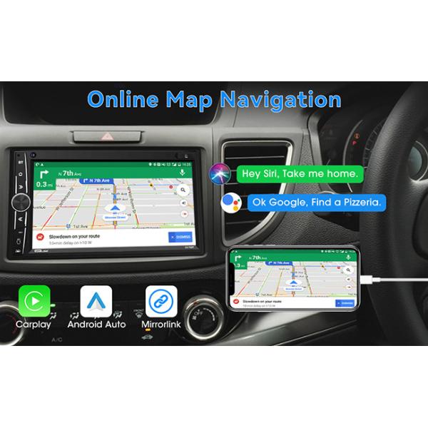 Wince 2 Din MP5 Car Stereo 7 Inch Touch Screen Radio With Universal Control