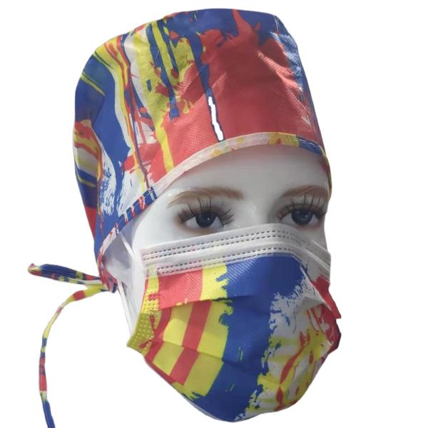 S&J 3 ply disposable printed face mask african custom logo printed medical surgical face mask printed