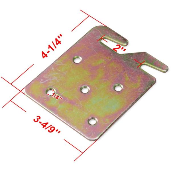 Shelf Bracket Headboard Footboard Frame Adapter Kit for Wood Bed Rail Hook Plates