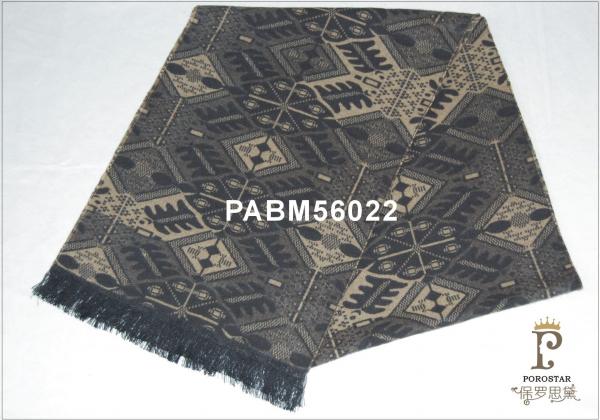 Quality Custom Pattern Woven Silk Scarf Black Color 120g For Boy for sale
