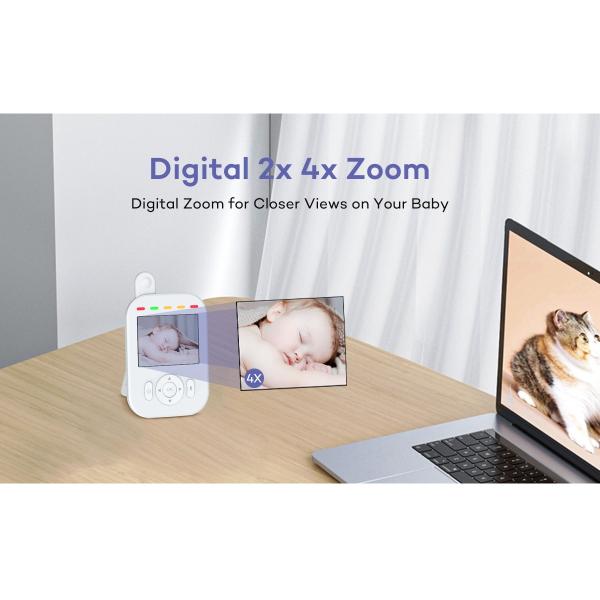 2.8 Inch Wireless Baby Monitor with Night Vision and Two-Way Audio