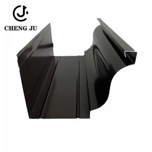 China Building Material House Roofing Black Metal Polished Galvanized Steel Rain Gutters on sale