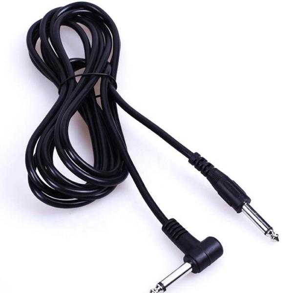 Customization 10FT 90 Degree to Straight 1/4 6.35mm TS Jack Instrument Patch Guitar Cable
