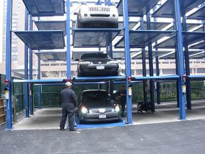 China Rope Drive Stacker Car Parking System 4 Layers Vertical Car Lift on sale